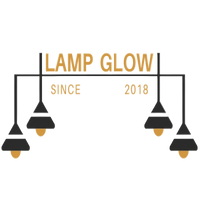 Logo of Lamp Glow with hanging lamp design on a white background
